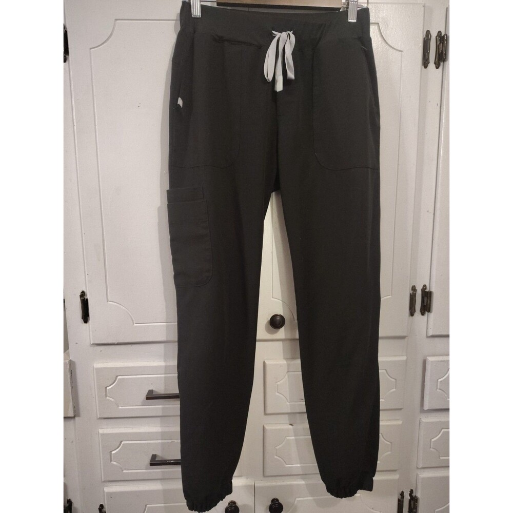 FIGS Women's Zamora Drawstring Jogger Scrub Pants Black Size Small